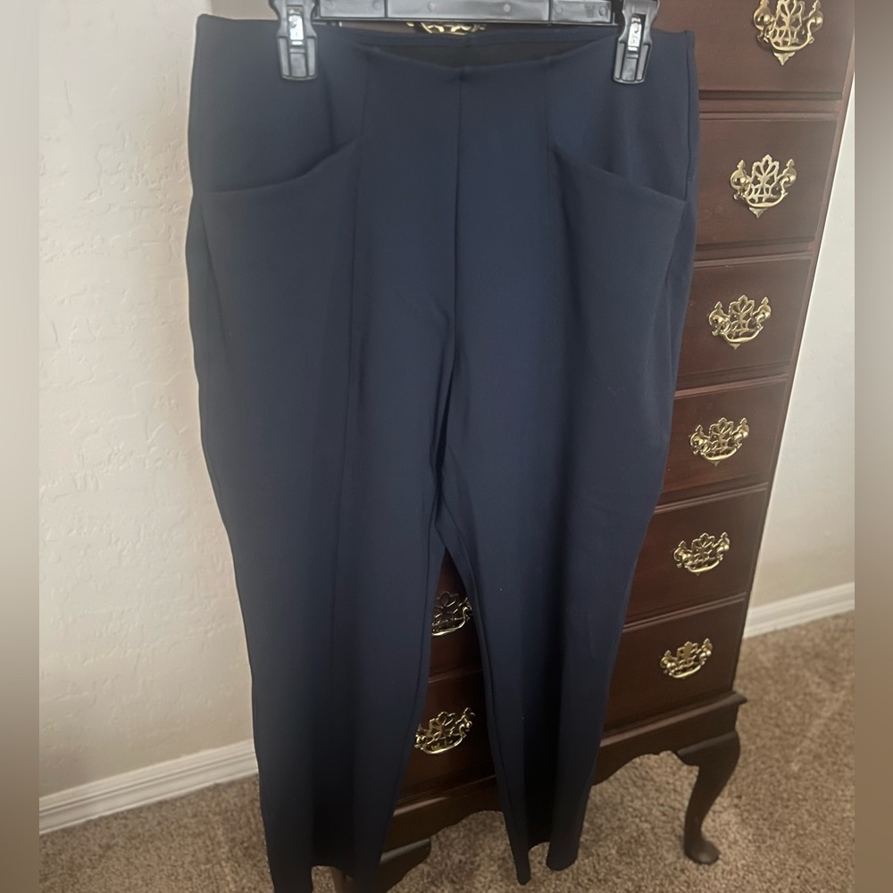 Old Navy Stevie Straight - Petite Navy Dress Pants Formal Wear - Picture 2 of 13